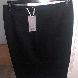Suede Pencil Skirt